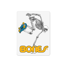 Powell Peralta Skateboarding  BONES Skeleton Clear 4" Sticker