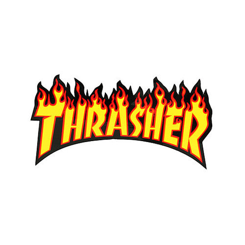 Thrasher Flame Yellow Sticker